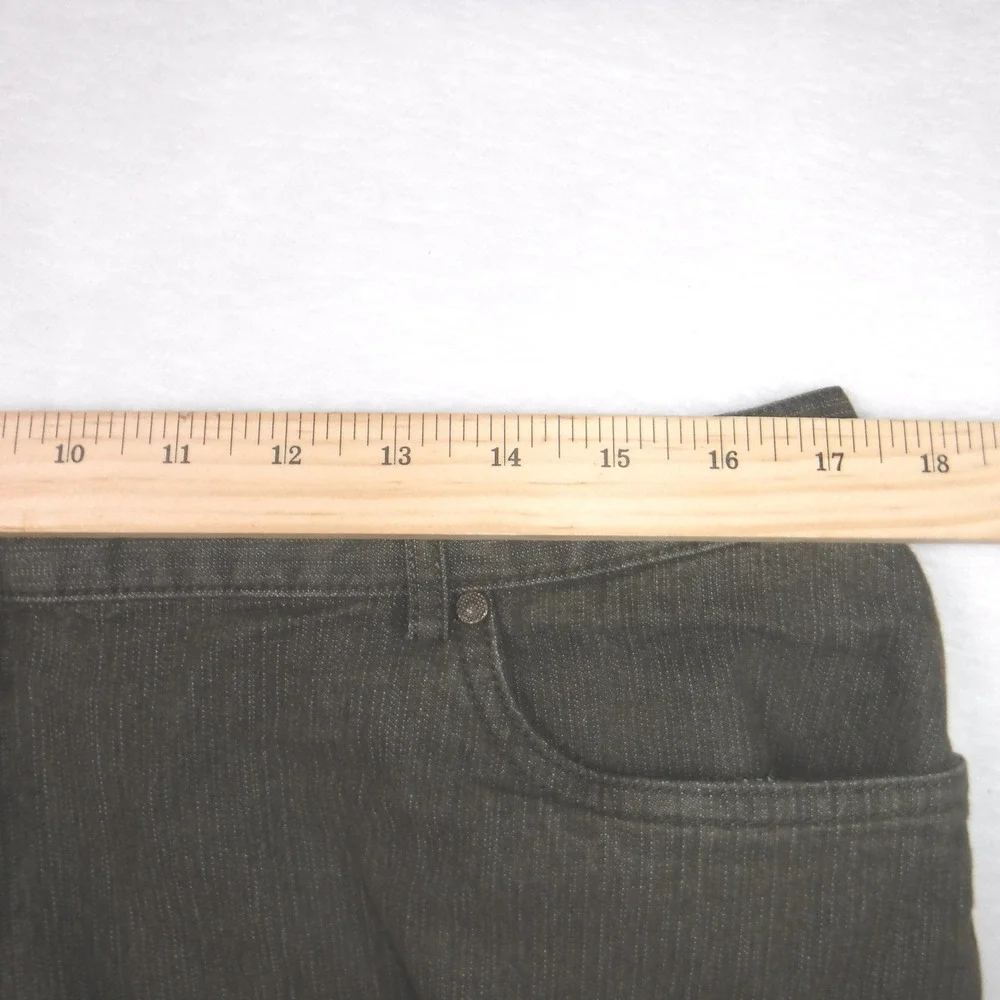 Ruby Rd Womens Size 14 Olive Green Straight Leg Elastic Back Comfort Pants